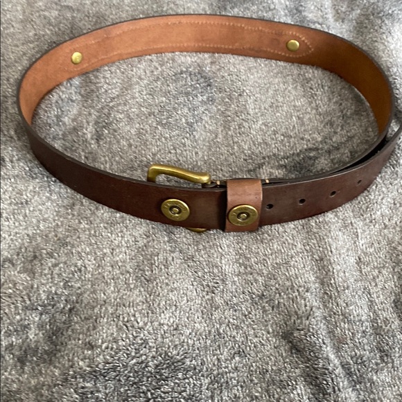 Remington Other - Remington Brown Leather Belts with Metal Buckles 38